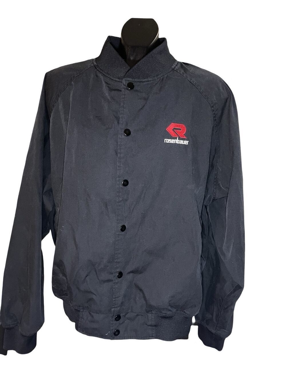 WestArk Rosenbauer Flannel-Lined Poplin Baseball Jacket – XL – Black